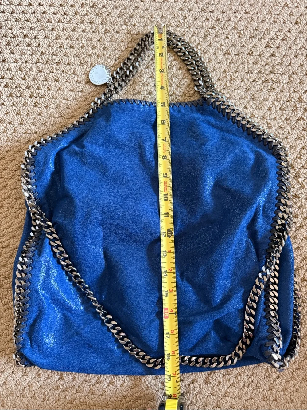Stella McCartney Electric Blue Falabella Chain-Trim Tote